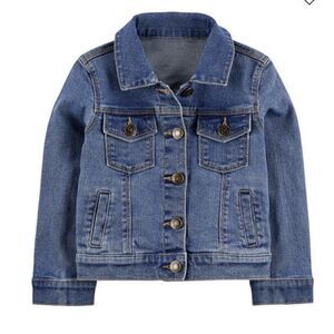 Little Girl Toddler Blue Jean Jacket Denim Cotton Fall Spring Coat 3T Stretch